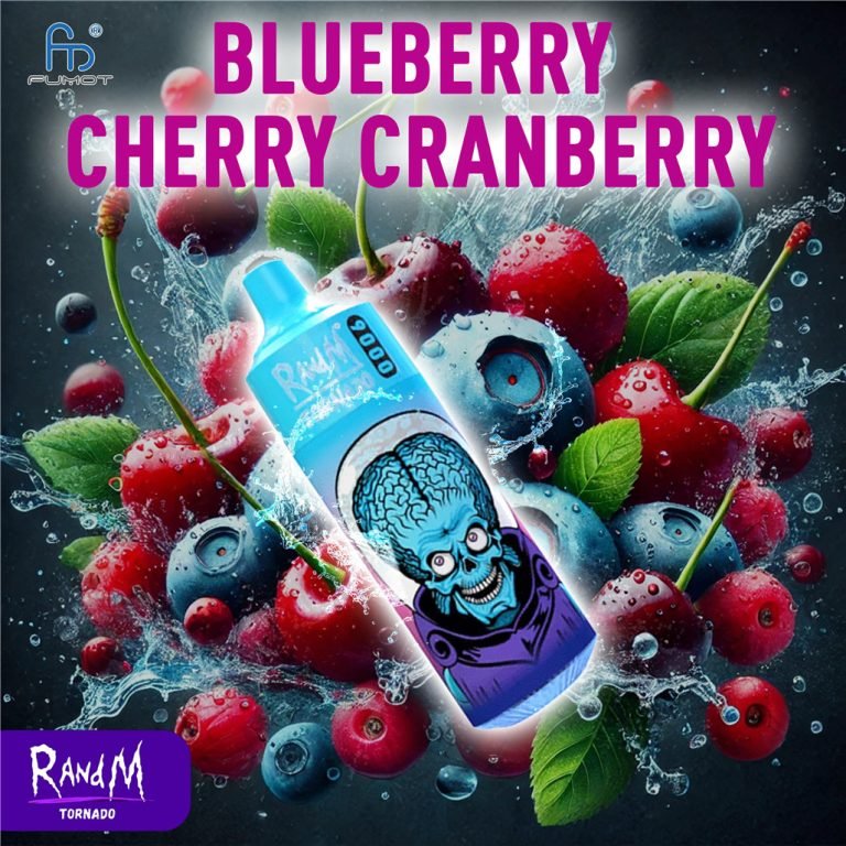 Blueberry Cherry Cranberry RandM Tornado Vape 9000
