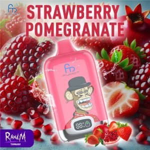Strawberry Pomegranate RandM Vape 12000 DIGITAL BOX